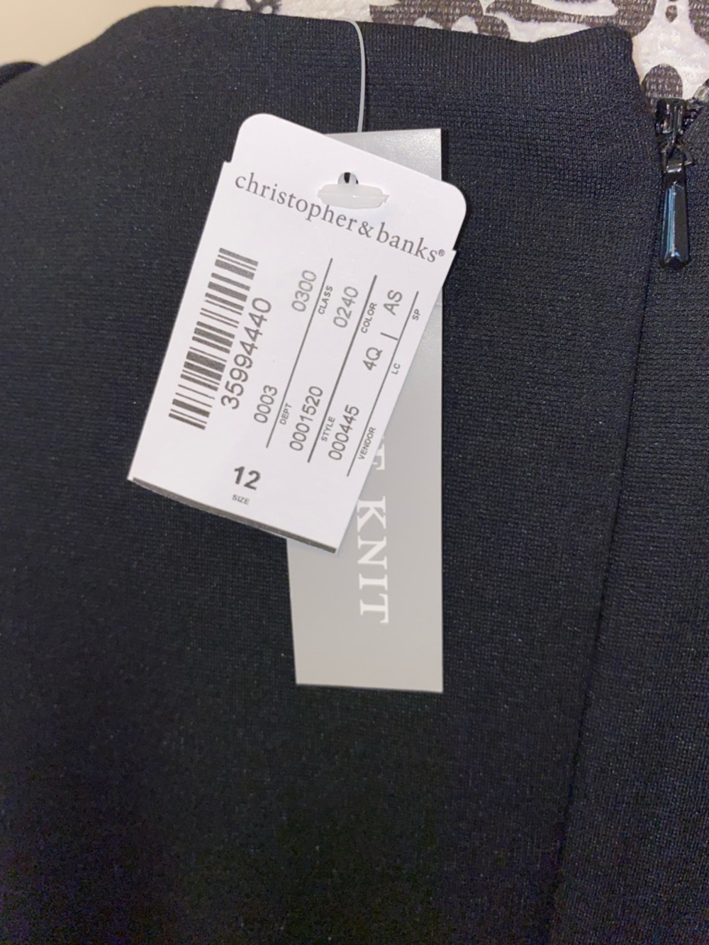MWT!! Christopher & Banks Black Sleeveless Midi Dress with Scoop Neck Size 12 - Picture 6 of 12